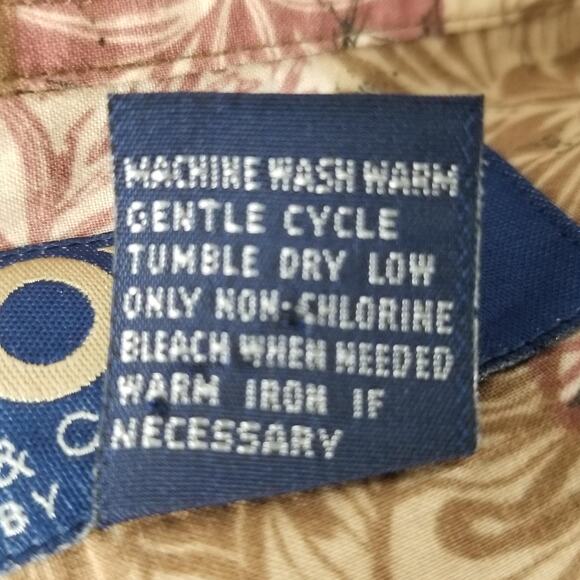 ONO & Company Shirt Mens 2XL Brown Pink Hawaiian Floral Print Cotton Lawn Summer - Picture 11 of 11